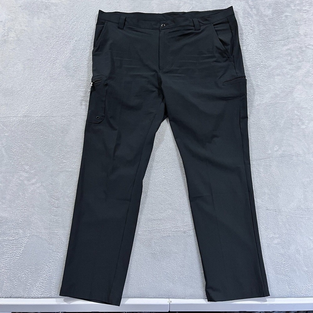 Columbia PFG Pants Mens 42x32 Black Slim Straight Leg Pockets Hiking Outdoors